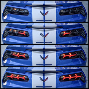 2014-2019 C7 Corvette MORIMOTO AVENTADOR Style LED Tail Lamps Lights