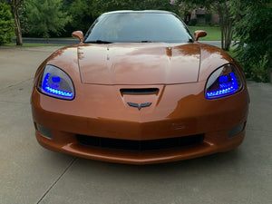 2005-2013 C6 Corvette MORIMOTO C7 Style XB LED Headlights Dynamic RGBW DRL Boards [Smartphone APP Controlled]
