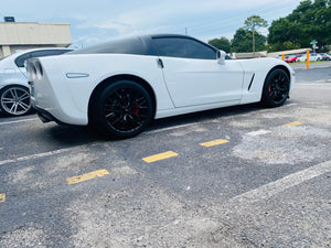 Corvette C6 Carbon Fiber HydroGraphics Body Color Painted Roof HALO B Pillar 2005 - 2013