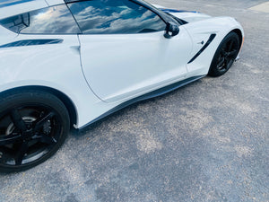 Corvette C7 Z06 Grand Sport Rocker Panels - Real Carbon Fiber Side Skirts