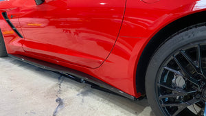 Corvette C7 Base Z06 Grand Sport Stingray Rocker Panels - Real Carbon Fiber Side Skirts