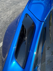Corvette C7 Z06 Grand Sport Style Carbon Fiber / Painted Rear Quarter Panel Scoop Vents - Upper
