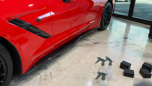 Corvette C7 Base Z06 Grand Sport Stingray Rocker Panels - Real Carbon Fiber Side Skirts