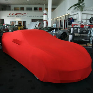 Corvette C7 Car Cover Indoor Ultraguard Stretch Satin - Red - Stingray, Z51, Z06, Grand Sport, ZR1