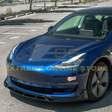 Load image into Gallery viewer, 2017-Up Tesla Model 3 Performance Front Splitter Custom Painted Carbon Fiber
