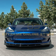 Load image into Gallery viewer, 2017-Up Tesla Model 3 Performance Front Splitter Custom Painted Carbon Fiber
