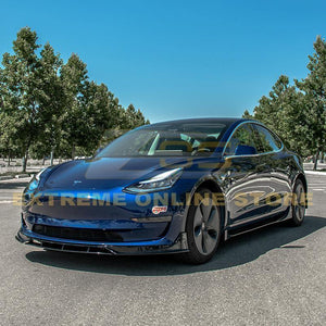 2017-Up Tesla Model 3 Performance Front Splitter Custom Painted Carbon Fiber