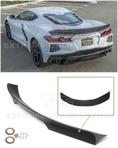 For 20-Up Corvette C8 ABS Plastic Rear Lid Ducktail Wing Spoiler Custom Painted Carbon Fiber