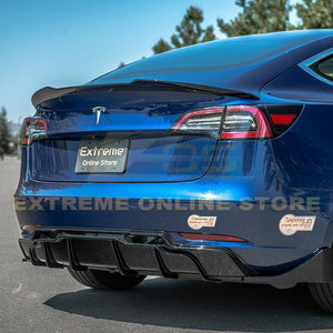 2017-Up Tesla Model 3 Rear Spoiler Custom Painted Carbon Fiber
