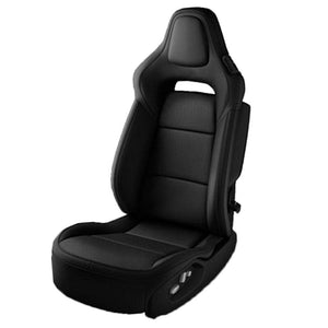 2014-19 Corvette C7 ALL BLACK Leather Seat Covers from KustomCover