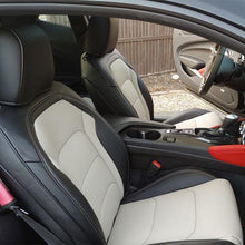 Load image into Gallery viewer, 6th Gen Camaro Custom Leather Two-Tone Seat Covers from KustomCover
