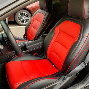 6th Gen Camaro Custom Leather Two-Tone Seat Covers from KustomCover