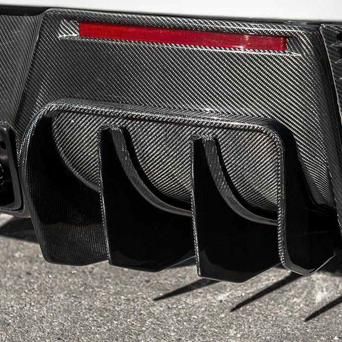 2015 - 2019 Corvette C7 Visible Carbon Fiber Diffuser Add On Panels