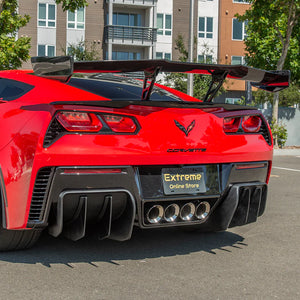 2014-19 Corvette C7 Performance Track Style Rear Bumper Diffuser Add On